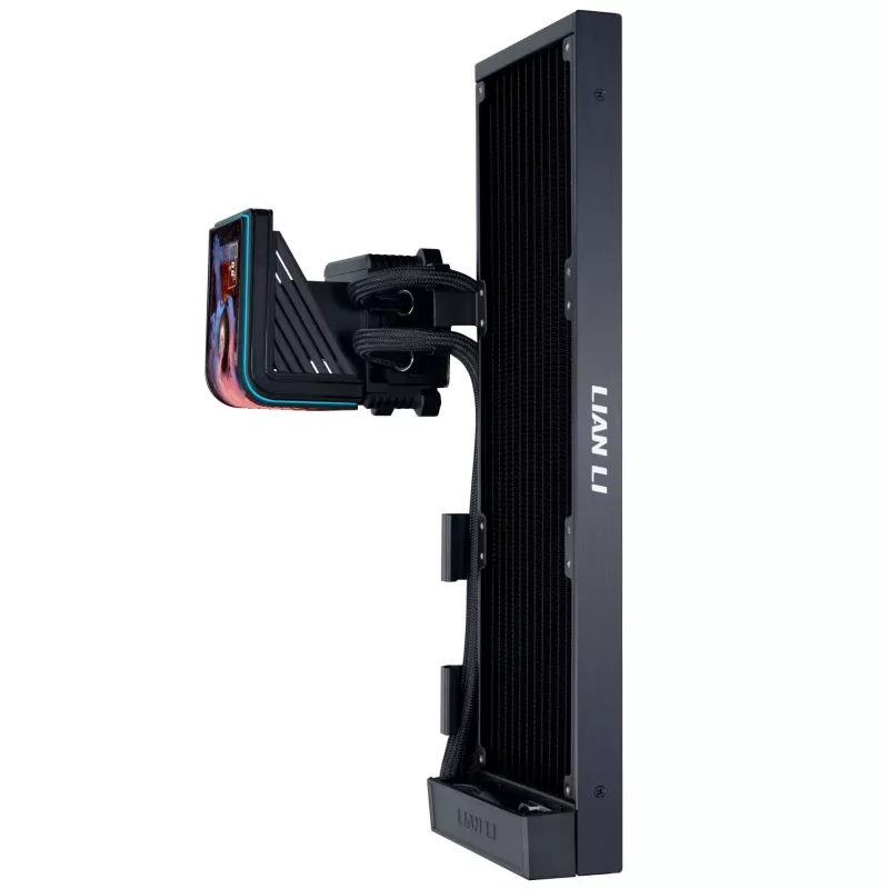 Lian Li HydroShift II OLED Curved 360 Fanless AiO kvapalinový CPU chladič, 360 mm, OLED displej - čierna
