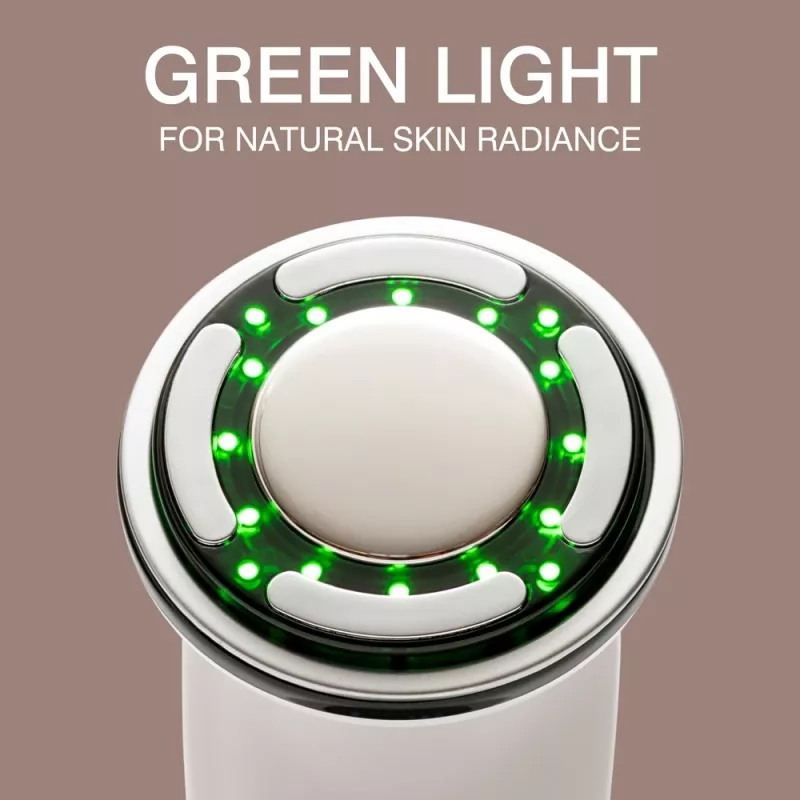 RIO FCAA-EU/1,0 LED maska na tvár - terapia červeným, modrým a zeleným svetlom, 150 LED, nabíjateľná