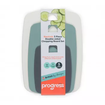 Progress BW13976G Neutrals 3-dielna obojstranná sada krájacích dosiek