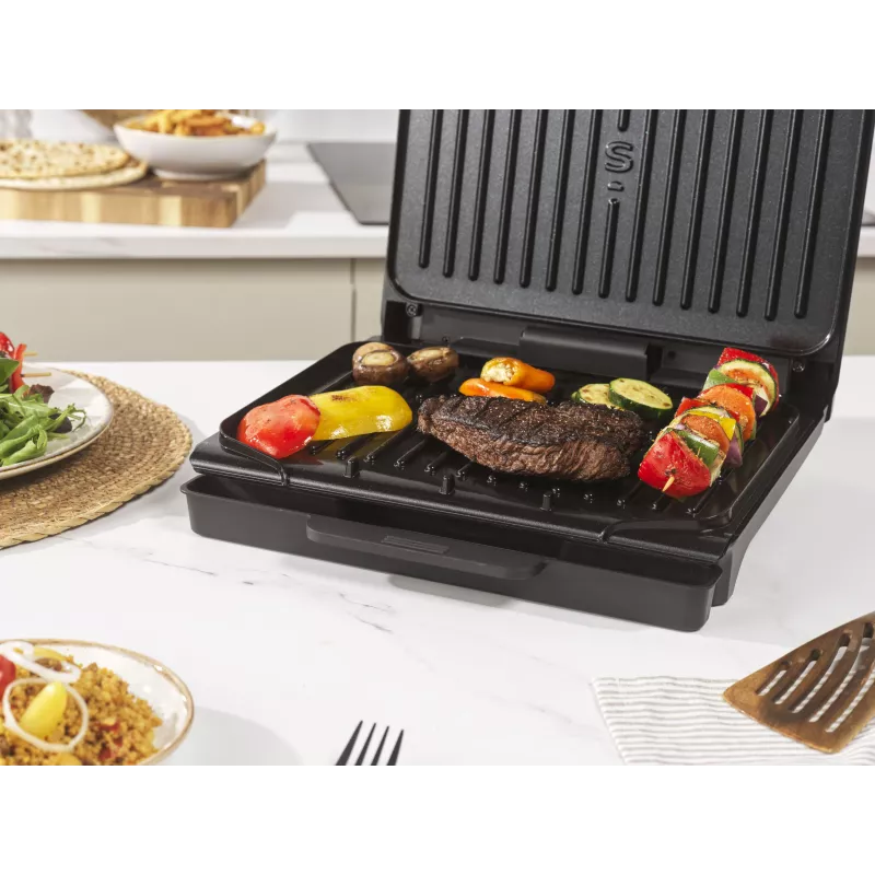 Salter EK6236VDE ActiGrill Everyday Elektrický gril, 1000 W, nepriľnavý, čierna/strieborná
