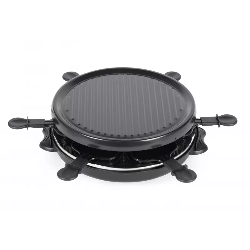 Giles & Posner EK4511GV2VDE Stolový raclette gril 1200 W 8 osôb čierna/strieborná