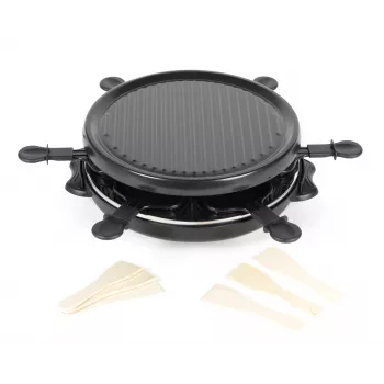 Giles & Posner EK4511GV2VDE Stolový raclette gril 1200 W 8 osôb čierna/strieborná