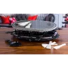 Giles & Posner EK1872GV2VDE Stolový kamenný raclette gril - 1200W, pre 8 osôb, čierna/sivá