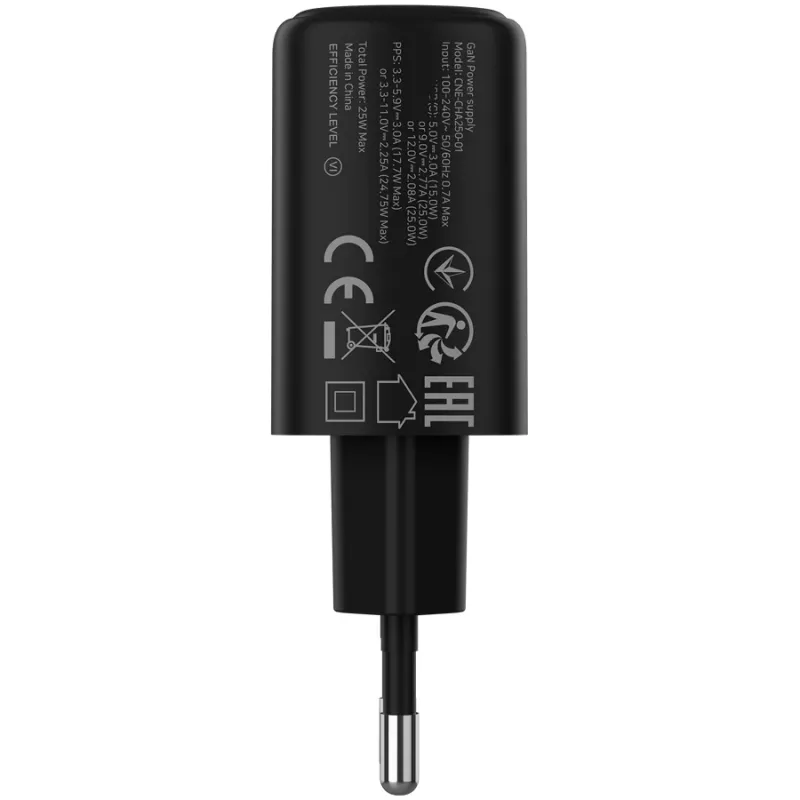 CANYON OnCharge 250 25W 1xPD EU nástenná nabíjačka čierna