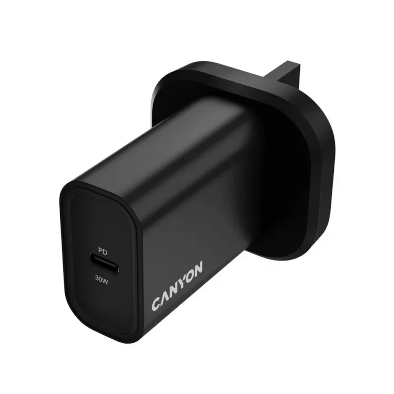 CANYON OnCharge 30CL Max Power 30W 1xPD UK čierna nástenná nabíjačka