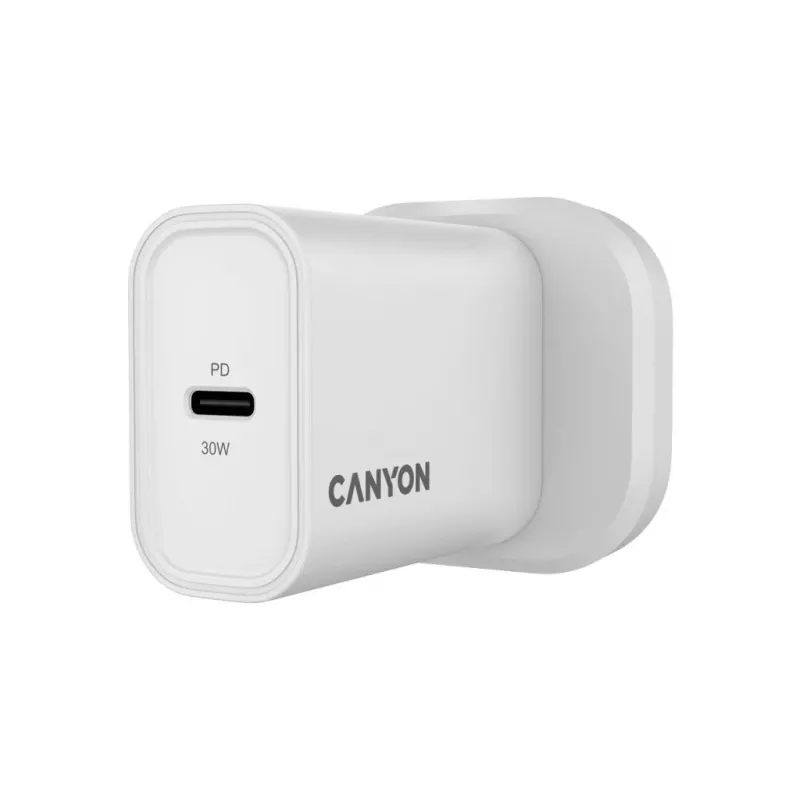 CANYON OnCharge 30CL Max Power 30W 1xPD UK biela nástenná nabíjačka