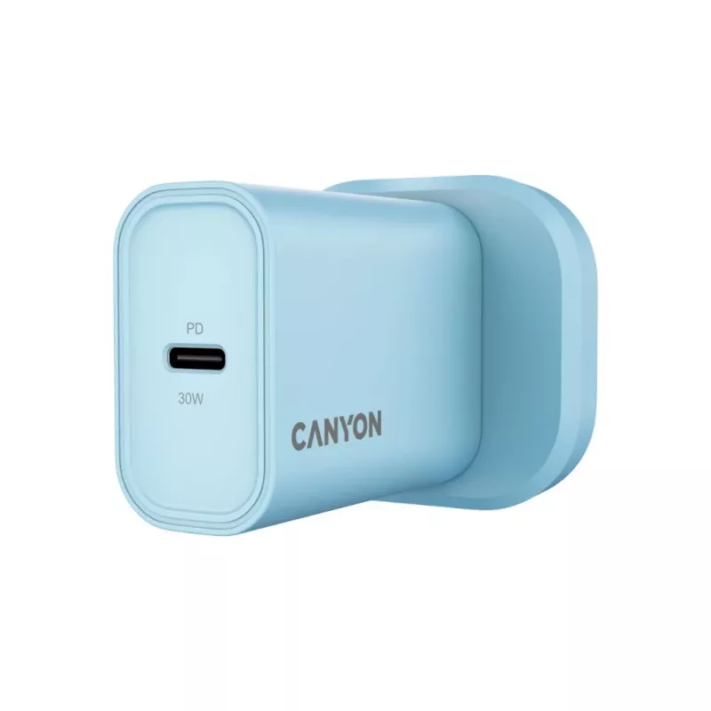 CANYON OnCharge 30CL Max Power 30W 1xPD UK nástenná nabíjačka svetlomodrá