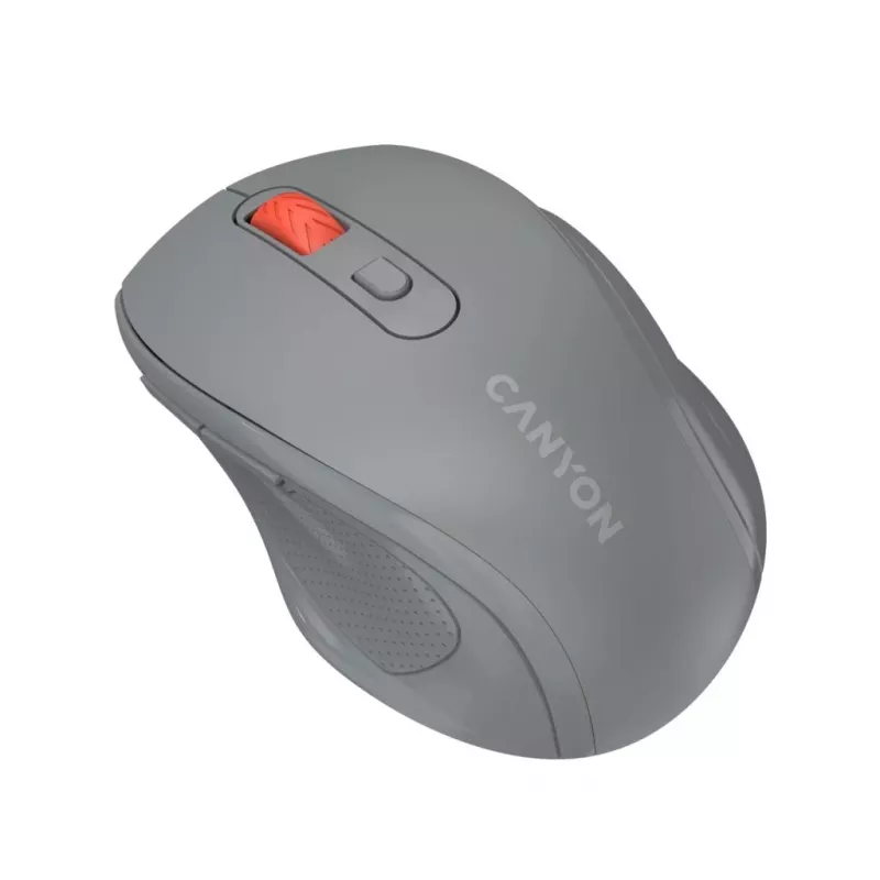 Canyon 6-tlačidlový bezdrôtový 2,4 GHz optický myš, tmavosivá