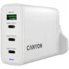 CANYON OnCharge 140 GaN nabíjačka 150W Max 3 USB-C + 1 USB-A biela UK zástrčka