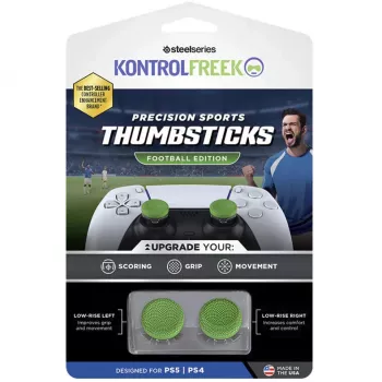 SteelSeries KontrolFreek Precision Sports Thumbsticks Football Edition (zelená/čierna, 2 ks, pre ovládač PlayStation 5/4)
