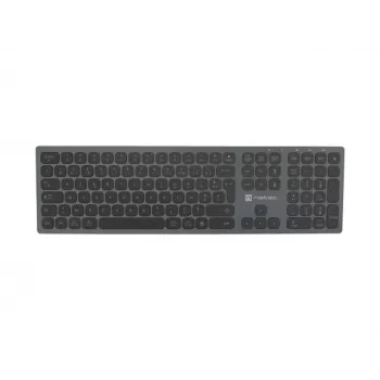 NATEC NKL-1976 Dolphin FR bezdrôtová Bluetooth 5.0 + 2,4 GHz X-Scissors hliníková slim klávesnica - francúzske rozloženie AZERTY - Space Grey