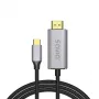 SAVIO USB-C na HDMI 2.0b kábel 1m strieborný CL-170