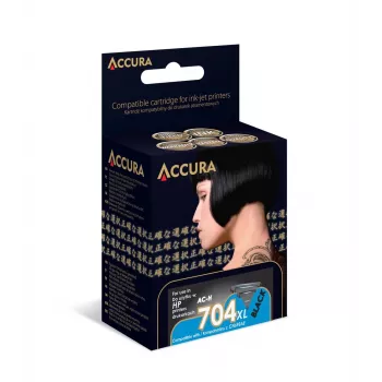 Accura atrament HP č. 704 XL (CN692AE) kompatibilná čierna atramentová kazeta
