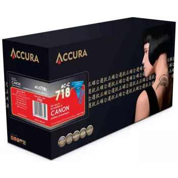 Accura kompatibilná Canon CRG-718C azúrová tonerová kazeta