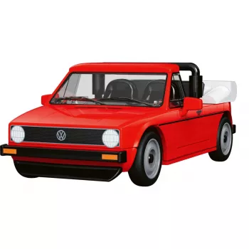 COBI 24660 Volkswagen Golf Cabriolet (1979-1993) stavebnica, 1:35, červená