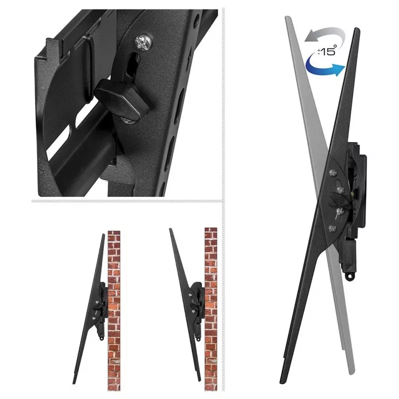 KINGMOUNT KG-1004 naklápací TV držiak na stenu pre obrazovky 23-65 palcov, VESA 100x100 až 400x400, do 45 kg
