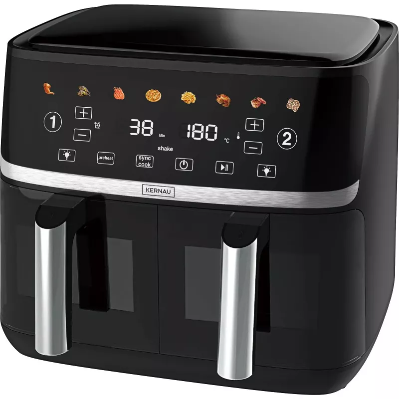 Kernau KSAF 1017 EB Duo 10.2 L čierna fritéza s dvoma košmi