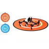 SUNNYLIFE Pristávacia plocha pre dron 75cm oranžová/modrá obojstranná vodotesná nylonová skladacia s taškou a kolíkmi do zeme