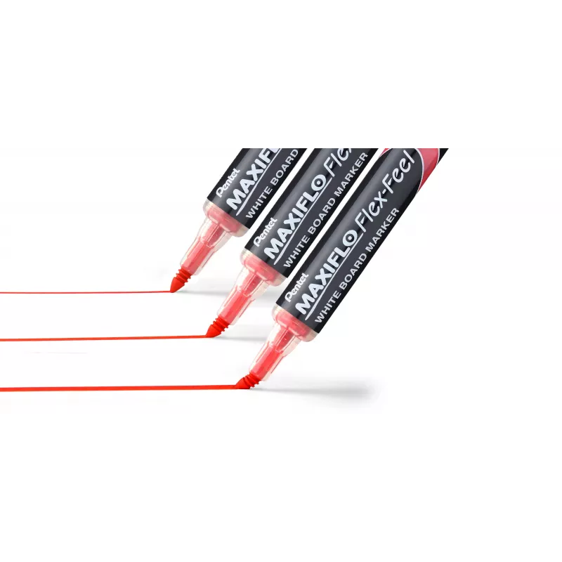 Pentel Maxiflo Flex-Feel Sada fixiek na bielu tabuľu, zmiešané farby, 2,0 - 5,0 mm, 4 ks