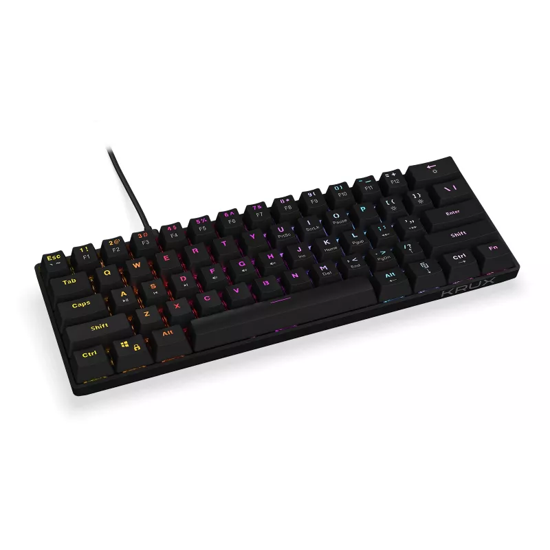 Mechanická herná klávesnica KRUX Qara 60%, Outemu Red, čierna, KRX0137