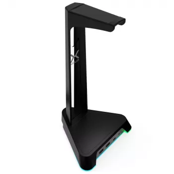 KRUX Rivt stojan na headset s RGB osvetlením, čierny (KRXG003)