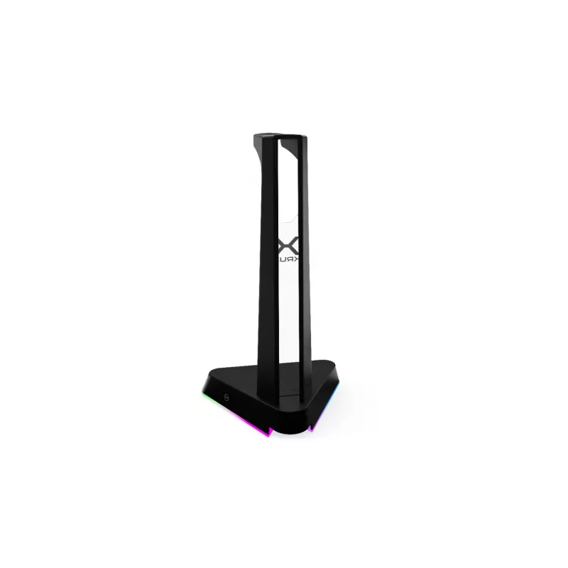 KRUX Rivt stojan na headset s RGB osvetlením, čierny (KRXG003)