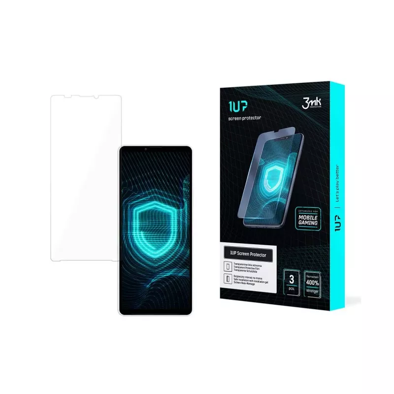 3MK 1UP Gaming ochranná fólia displeja pre Sony Xperia 10 V (balenie 3 ks)