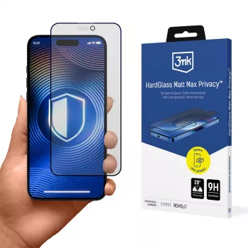 3MK HardGlass Matt Max Privacy ochranná fólia displeja pre Apple iPhone 15/16