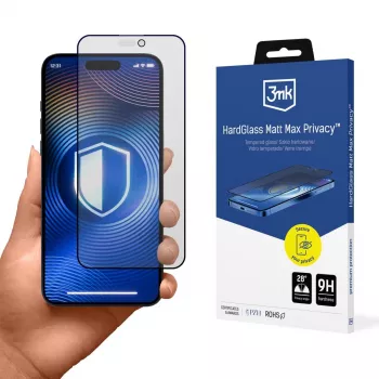 3MK HardGlass Matt Max Privacy ochranná fólia displeja pre Apple iPhone 15/16