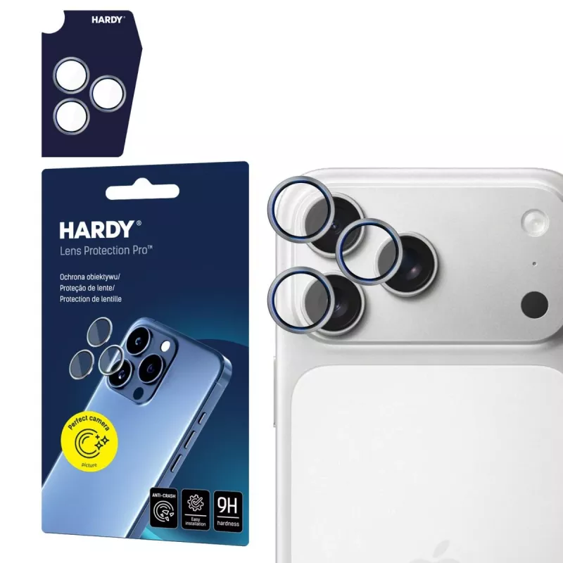 3MK HARDY Lens Protection pre Apple iPhone 17 Pro / 17 Pro Max - titánová sivá