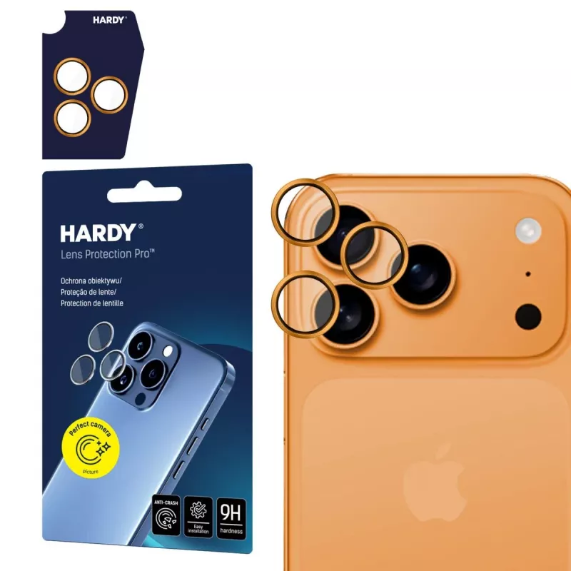 3MK HARDY Lens Protection Pro oranžová pre Apple iPhone 17 Pro / 17 Pro Max