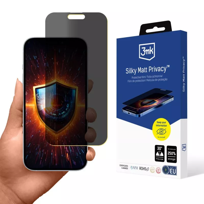 3MK Silky Matt ochranná fólia displeja proti videniu pre Apple iPhone 17 Air