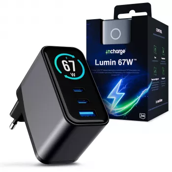 3mk InCharge Lumin 67W QC4+ displej čierna/sivá
