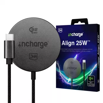 3mk incharge Align Qi2 25W pre Android čierna