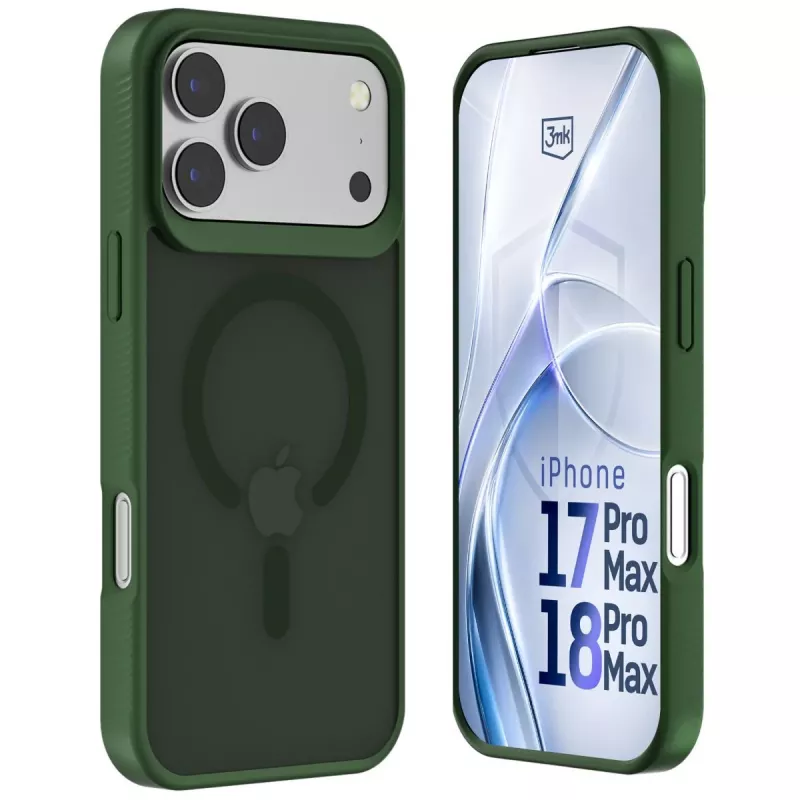3MK PROTECTION Apple iPhone 17 Pro Max Hardy Hazy MagCase zelená
