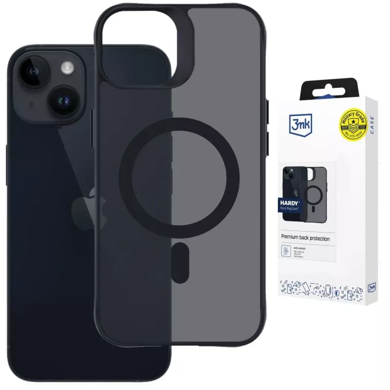 3MK PROTECTION Apple iPhone 13/14 Hardy Hazy MagCase čierna