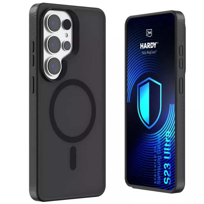 3MK PROTECTION Samsung Galaxy S23 Ultra - 3mk Hardy Hazy MagCase čierna