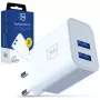 3MK nabíjačka 10W 2xUSB-A 2,4A FlowPower biela