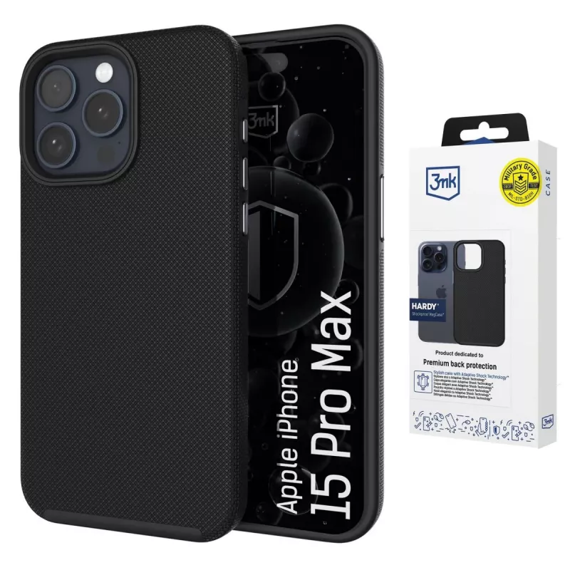 3MK PROTECTION Apple iPhone 15 Pro Max Hardy Shockproof MagCase - priehľadný
