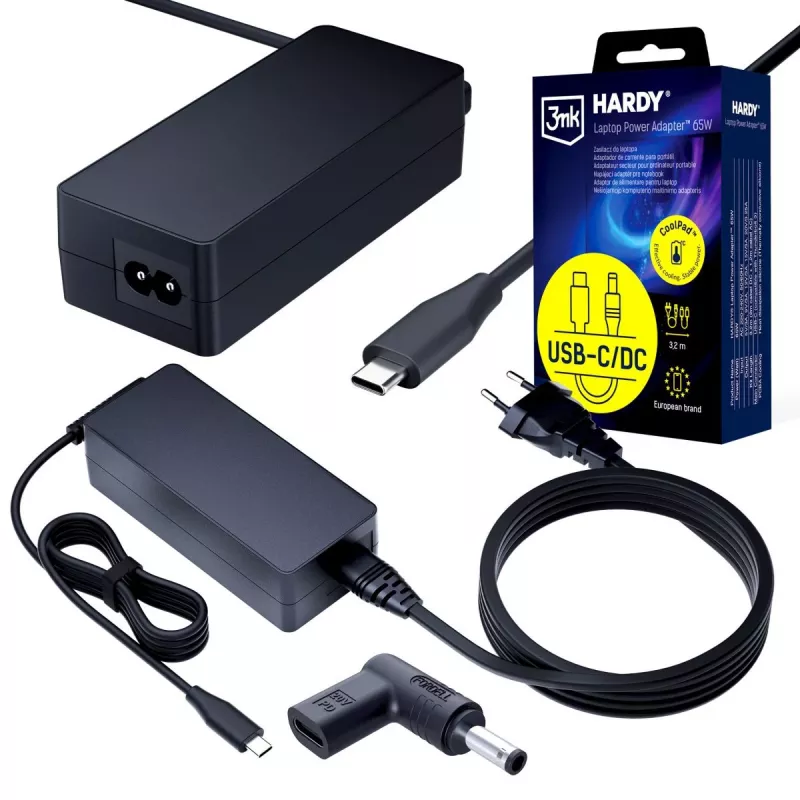 3MK PROTECTION 3mk HARDY napájací zdroj pre notebook 65W pre Dell 20V USB-C/DC 4,5 x 3,0