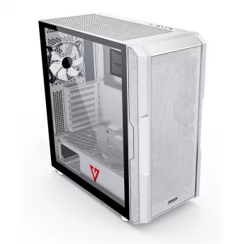 Modecom Volcano Amirani Mid-Tower skriňa biela temperované sklo