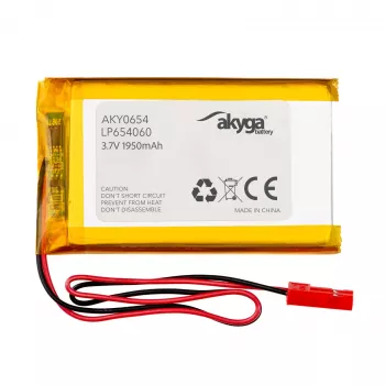 Akyga AKY0654 LP654060 Li-Po batéria 3,7 V 1950 mAh, PCM, JST 2,54 2-pólový, 150 mm