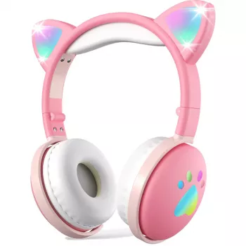 MOZOS KID DOG bezdrôtové detské slúchadlá ružová