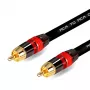 MOZOS Premium RCA na RCA kábel k subwooferu 3m