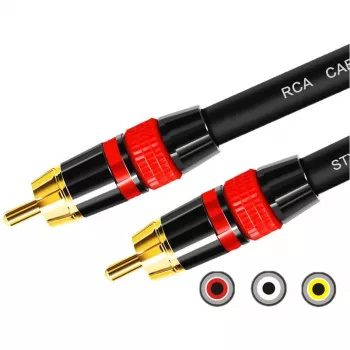 MOZOS Premium RCA na RCA kábel k subwooferu 3m