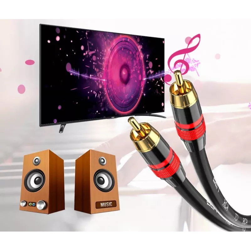 MOZOS Premium RCA na RCA kábel k subwooferu 3m