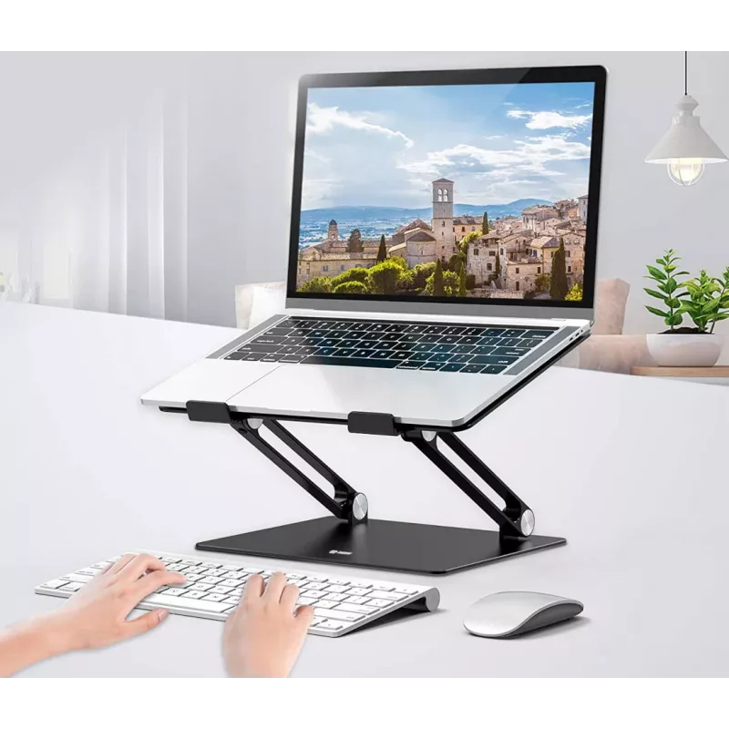 MOZOS LS1-ALU hliníkový stojan na laptop čierny