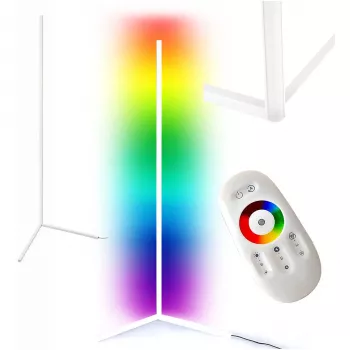 MOZOS LC-RGB LED rohová stojaca lampa biela