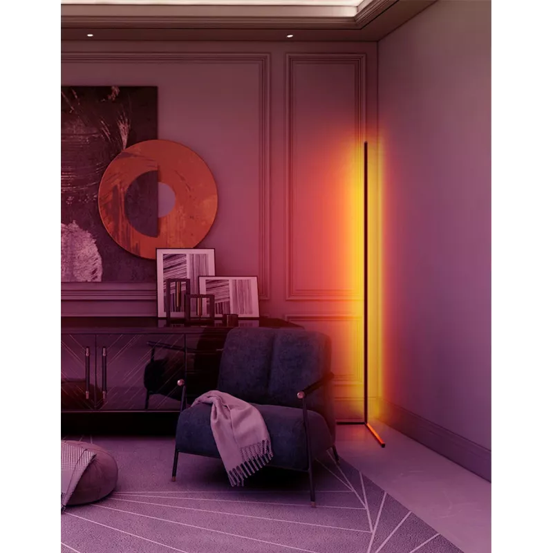 MOZOS LC-RGB LED rohová stojaca lampa biela