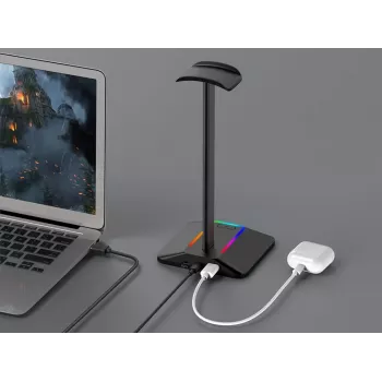 MOZOS D12 RGB LED stojan na slúchadlá pre over-ear slúchadlá